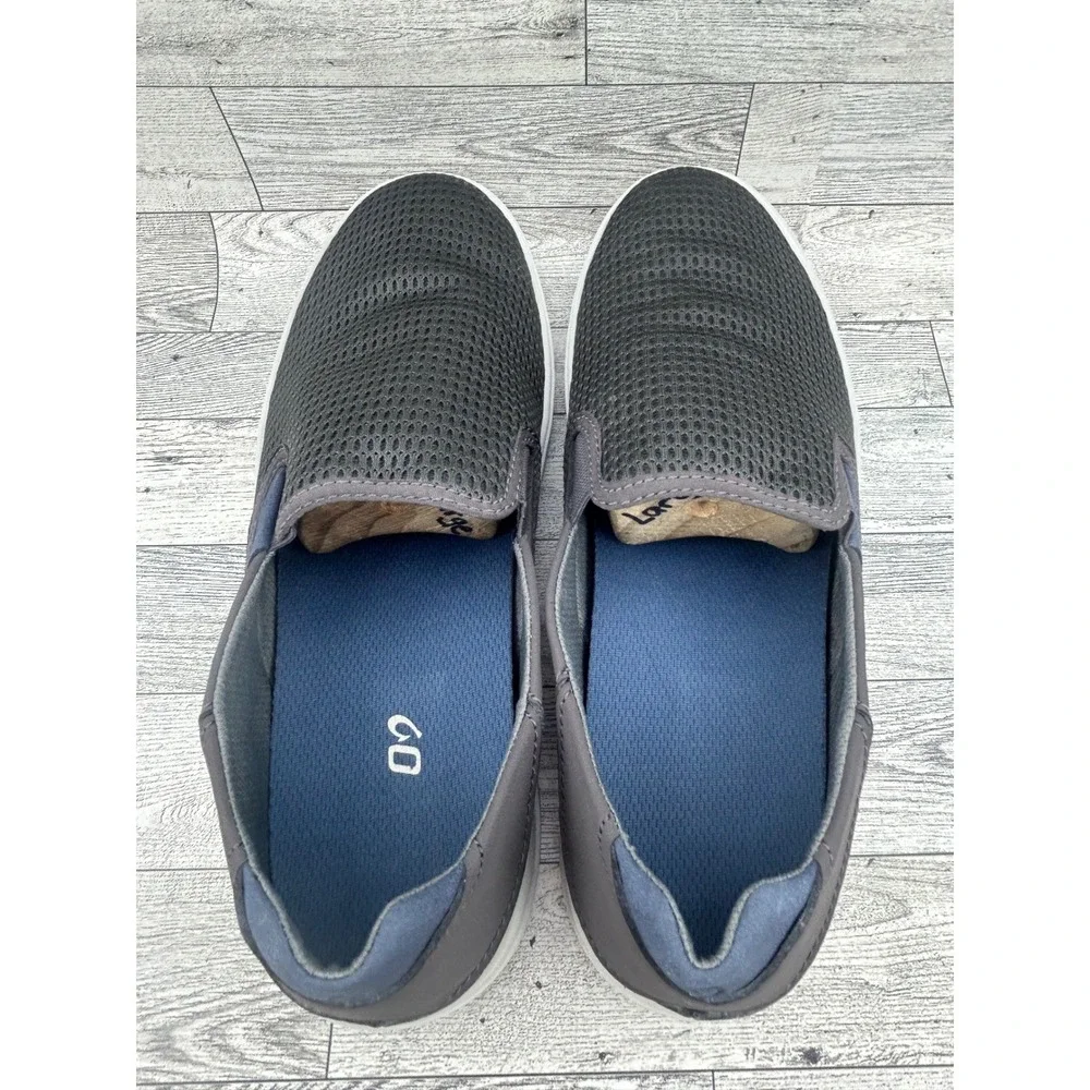 OluKai Lae'ahi Men Sz 10.5 Dark Grey Mesh Slip On Sneakers 10443-PVPV Pavement‎